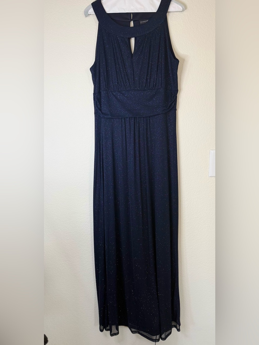 Enfocus Studio Navy Glitter Maxi Dress